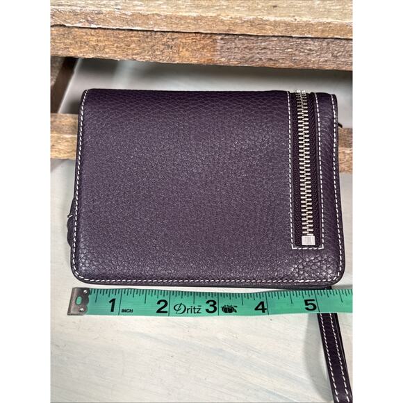 Tiffany & Co Pochette Wristlet Wallet Crossbody With Chain In Plum - Picture 13 of 16